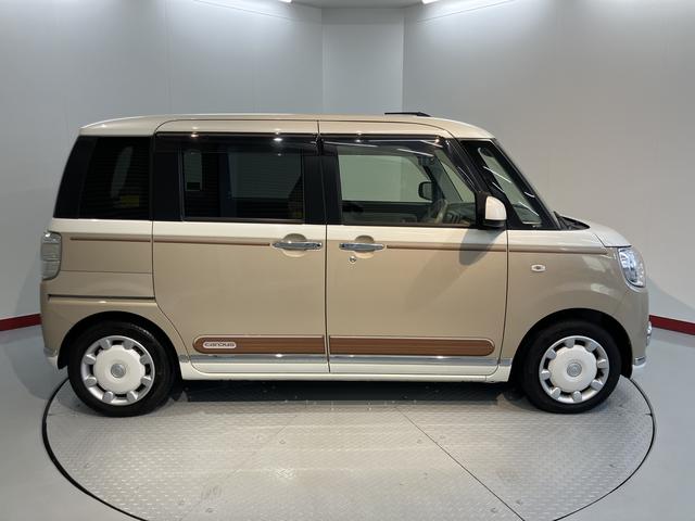ムーヴキャンバスXリミテッドメイクアップ SAII純正ナビ バックモニター フルセグTV CD DVD USB Bluetooth 両側電動スライドドア オートライト ベンチシート プッシュスタート アイドリングストップ 電動格納ドアミラー(愛媛県)の中古車