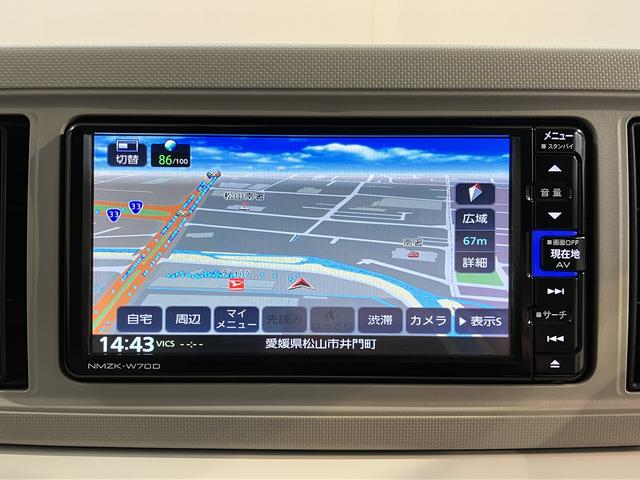 ミラトコットX SAIII純正ナビ パノラマモニター フルセグTV CD DVD USB Bluetooth ドライブレコーダー プッシュスタート アイドリングストップ 障害物センサー LEDヘッドライト 電動格納ドアミラー(愛媛県)の中古車