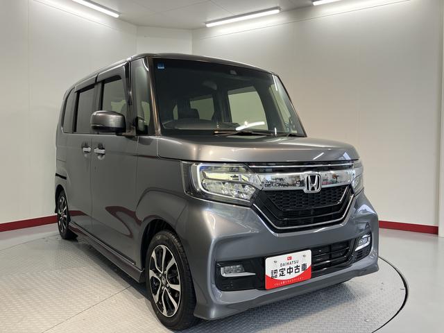 N−BOXカスタムG・Lホンダセンシングプッシュスタート 横滑り防止装置 アダプティブクルーズコントロール アイドリングストップ LEDヘッドライト フロントフォグランプ 片側電動スライドドア 純正CDチューナー USB AUX ETC(愛媛県)の中古車