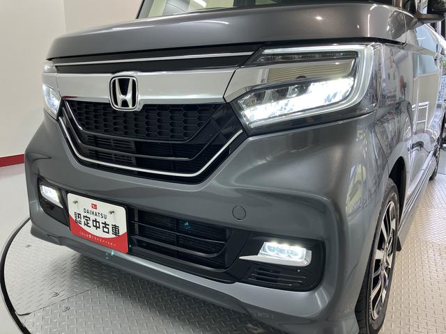 N−BOXカスタムG・Lホンダセンシングプッシュスタート 横滑り防止装置 アダプティブクルーズコントロール アイドリングストップ LEDヘッドライト フロントフォグランプ 片側電動スライドドア 純正CDチューナー USB AUX ETC(愛媛県)の中古車
