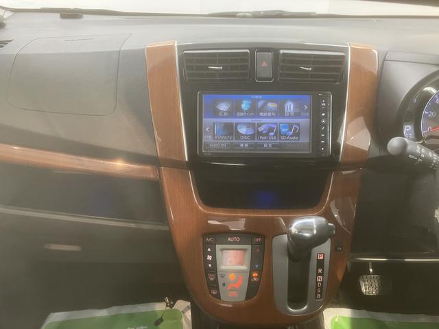 ムーヴカスタム RS純正ナビ フルセグTV CD DVD USB Bluetooth 社外ETC プッシュスタート アイドリングストップ オートライト ベンチシート 電動格納ドアミラー キーフリーシステム(愛媛県)の中古車