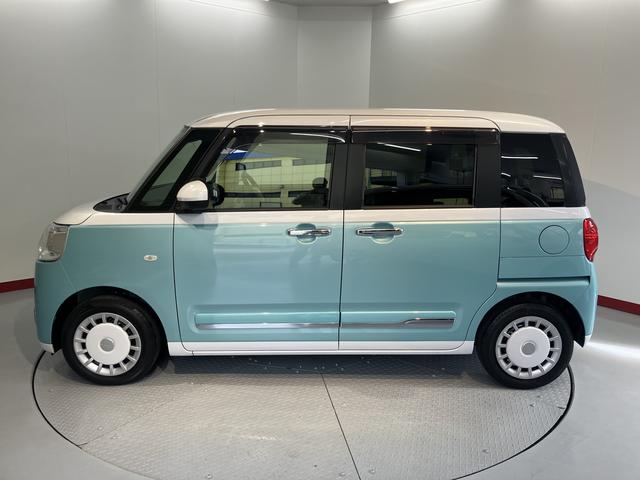 ムーヴキャンバス 中古車 ストライプスＧ純正ナビ　パノラマモニター　フルセグＴＶ　ＣＤ　ＤＶＤ　ＵＳＢ　Ｂｌｕｅｔｏｏｔｈ　ドラレコ　両側電動スライドドア　前席シートヒーター　アイドリングストップ　障害物センサー　ＬＥＤヘッドライト