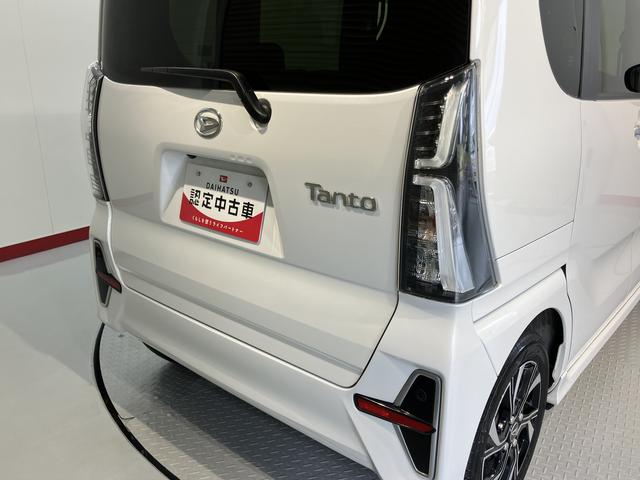 タントカスタムＸ障害物センサー　両側電動スライドドア　クルーズコントロール　前席シートヒーター　電動パーキング　ベンチシート　オートライト　ＬＥＤヘッドライト　プッシュスタート　アイドリングストップ　オーディオレス車（愛媛県）の中古車