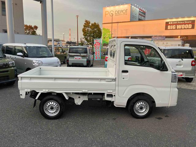 ハイゼットトラックスタンダード荷台三方開 スマートアシスト 横滑り防止装置 前後コーナーセンサー アイドリングストップ オートライト オートハイビーム スピーカー一体型AM/FMラジオ サイドレバー式駐車ブレーキ バッテリーカバー(千葉県)の中古車
