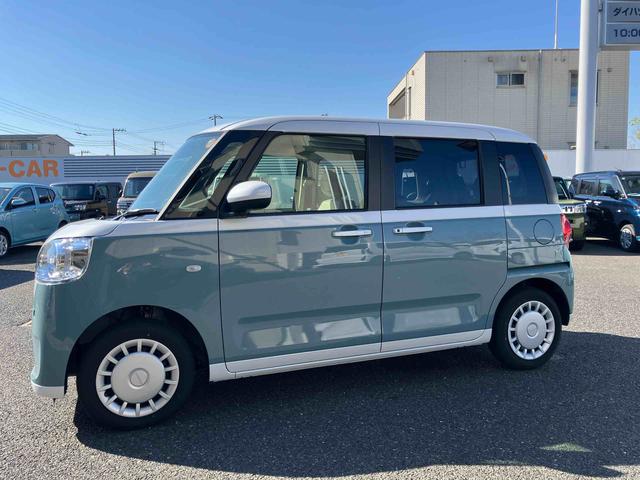 ムーヴキャンバスストライプスＸスマアシ／ハロゲンヘッドライト／オートハイビーム／１４インチホイール／両側自動スライドドア／コーナーセンサー／ベンチシート／サイドエアバック／カーテンシールド／キーフリーシステム／プライバシーガラス（千葉県）の中古車