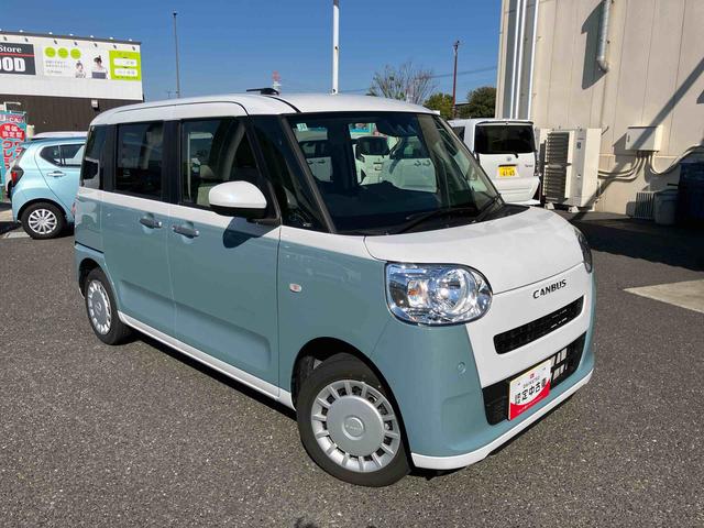 ムーヴキャンバスストライプスＸスマアシ／ハロゲンヘッドライト／オートハイビーム／１４インチホイール／両側自動スライドドア／コーナーセンサー／ベンチシート／サイドエアバック／カーテンシールド／キーフリーシステム／プライバシーガラス（千葉県）の中古車