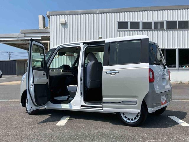 ムーヴキャンバスストライプスGターボLEDヘッドライト/両側電動スライドドア/コーナーセンサー/アイドリングストップ/衝突回避支援システム/横滑り防止装置/オートライト/オートエアコン/キーフリー/電動格納ミラー/電動パーキングブレーキ(千葉県)の中古車