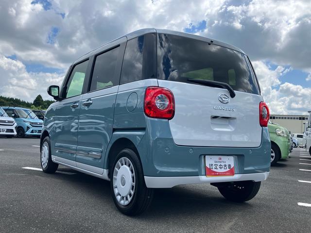 ムーヴキャンバスストライプスＧＬＥＤヘッドライト／両側電動スライドドア／コーナーセンサー／アイドリングストップ／衝突回避支援システム／横滑り防止装置／オートライト／オートエアコン／キーフリー／電動格納ミラー／電動パーキングブレーキ（千葉県）の中古車