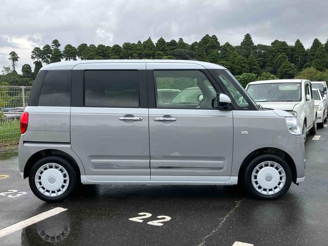 ムーヴキャンバスストライプスＧターボＬＥＤヘッドライト／両側電動スライドドア／アダプティブクルーズコントロール／コーナーセンサー／衝突回避支援システム／横滑り防止装置／オートライト／オートエアコン／電動格納ミラー／電動パーキングブレーキ（千葉県）の中古車