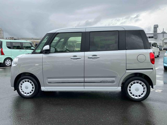 ムーヴキャンバスストライプスＧターボＬＥＤヘッドライト／両側電動スライドドア／アダプティブクルーズコントロール／コーナーセンサー／衝突回避支援システム／横滑り防止装置／オートライト／オートエアコン／電動格納ミラー／電動パーキングブレーキ（千葉県）の中古車