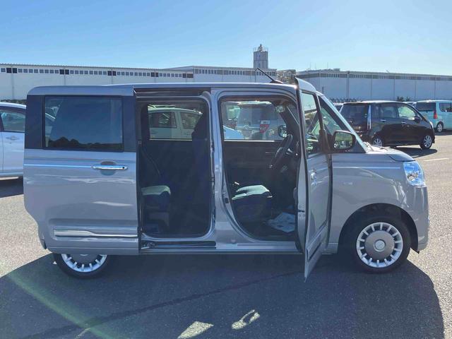 ムーヴキャンバスセオリーＧターボＬＥＤヘッドライト／両側電動スライドドア／アダプティブクルーズコントロール／コーナーセンサー／衝突回避支援システム／横滑り防止装置／オートライト／オートエアコン／電動格納ミラー／電動パーキングブレーキ（千葉県）の中古車