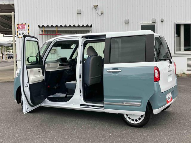 ムーヴキャンバスストライプスＧＬＥＤヘッドライト／両側電動スライドドア／コーナーセンサー／アイドリングストップ／衝突回避支援システム／横滑り防止装置／オートライト／オートエアコン／キーフリー／電動格納ミラー／電動パーキングブレーキ（千葉県）の中古車