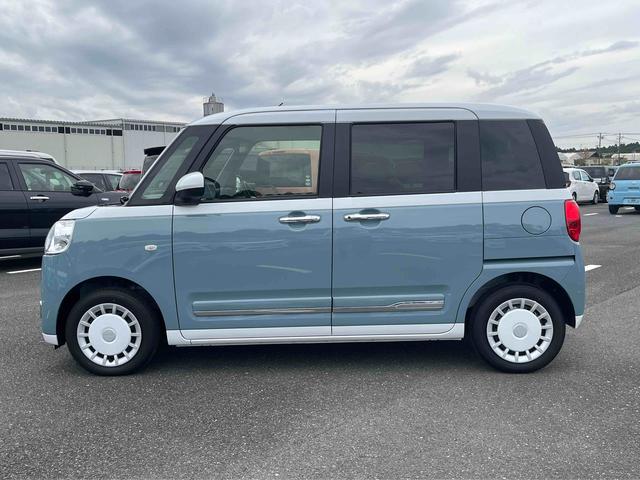 ムーヴキャンバスストライプスGLEDヘッドライト/両側電動スライドドア/コーナーセンサー/アイドリングストップ/衝突回避支援システム/横滑り防止装置/オートライト/オートエアコン/キーフリー/電動格納ミラー/電動パーキングブレーキ(千葉県)の中古車