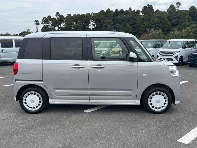 ムーヴキャンバスストライプスGターボLEDヘッドライト/両側電動スライドドア/アダプティブクルーズコントロール/コーナーセンサー/衝突回避支援システム/横滑り防止装置/オートライト/オートエアコン/電動格納ミラー/電動パーキングブレーキ(千葉県)の中古車