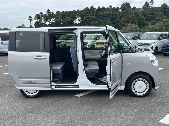 ムーヴキャンバスストライプスGターボLEDヘッドライト/両側電動スライドドア/アダプティブクルーズコントロール/コーナーセンサー/衝突回避支援システム/横滑り防止装置/オートライト/オートエアコン/電動格納ミラー/電動パーキングブレーキ(千葉県)の中古車