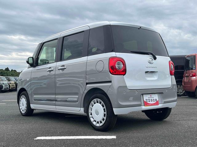 ムーヴキャンバスストライプスGターボLEDヘッドライト/両側電動スライドドア/アダプティブクルーズコントロール/コーナーセンサー/衝突回避支援システム/横滑り防止装置/オートライト/オートエアコン/電動格納ミラー/電動パーキングブレーキ(千葉県)の中古車