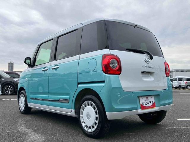 ムーヴキャンバスストライプスGターボLEDヘッドライト/両側電動スライドドア/アダプティブクルーズコントロール/コーナーセンサー/衝突回避支援システム/横滑り防止装置/オートライト/オートエアコン/電動格納ミラー/電動パーキングブレーキ(千葉県)の中古車