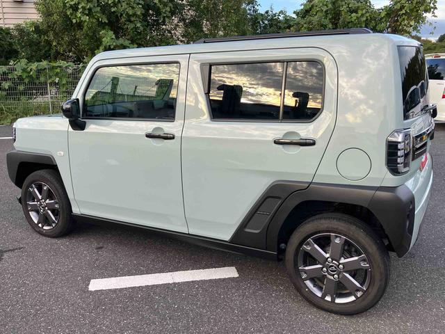 タフトGターボ ダーククロムベンチャー前後ダークガーニッシュ ガラスルーフ ルーフレール 15インチアルミ LEDヘッドライト&フォグランプ バックカメラ シートヒーター 電動駐車ブレーキ 自動追従クルコン 衝突被害軽減ブレーキ(千葉県)の中古車