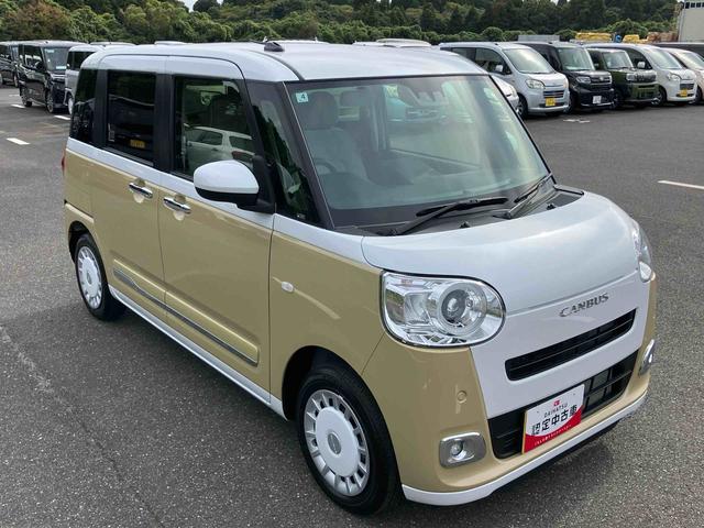 ムーヴキャンバスストライプスG両側電動スライドドア LEDヘッドライト&フォグランプ シートヒーター 保温カップホルダー 電動駐車ブレーキ バックカメラ ステアリングスイッチ コーナーセンサー 衝突被害軽減ブレーキ(千葉県)の中古車