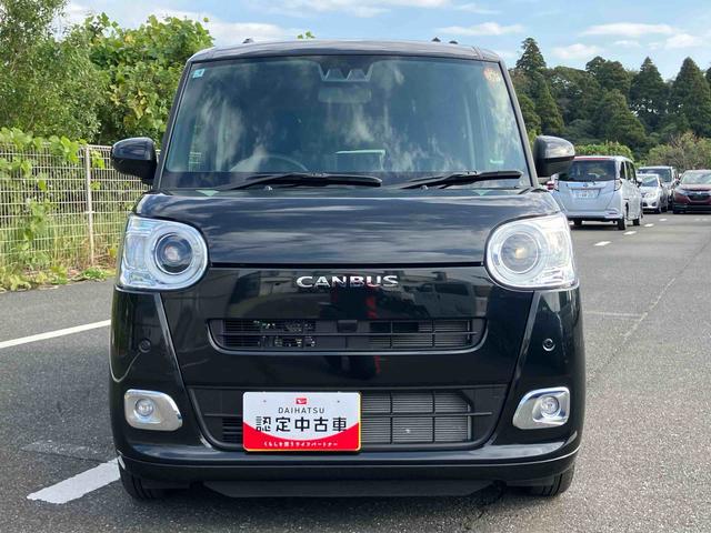 ムーヴキャンバスセオリーGターボ両側電動スライドドア LEDヘッドライト&フォグランプ シートヒーター 保温カップホルダー 電動駐車ブレーキ バックカメラ ステアリングスイッチ 自動追従クルコン 衝突被害軽減ブレーキ(千葉県)の中古車