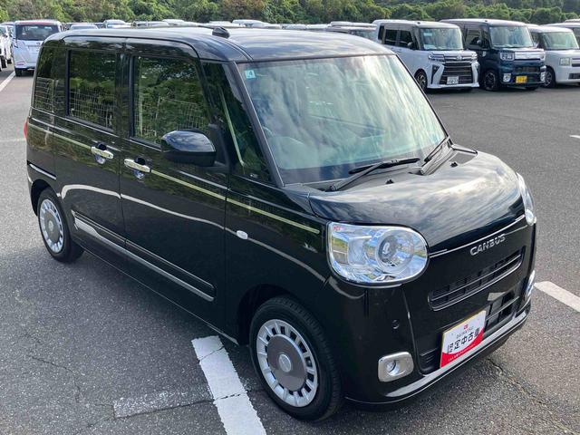 ムーヴキャンバスセオリーGターボ両側電動スライドドア LEDヘッドライト&フォグランプ シートヒーター 保温カップホルダー 電動駐車ブレーキ バックカメラ ステアリングスイッチ 自動追従クルコン 衝突被害軽減ブレーキ(千葉県)の中古車