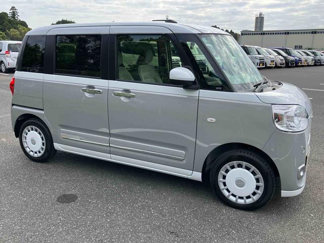 ムーヴキャンバスストライプスＧ両側電動スライドドア　ＬＥＤヘッドライト＆フォグランプ　シートヒーター　保温カップホルダー　電動駐車ブレーキ　バックカメラ　ステアリングスイッチ　コーナーセンサー　衝突被害軽減ブレーキ（千葉県）の中古車