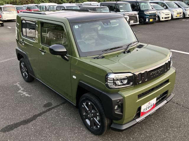 タフトＧ　ダーククロムベンチャー前後ダークガーニッシュ　ガラスルーフ　ルーフレール　１５インチアルミ　ＬＥＤヘッドライト＆フォグランプ　バックカメラ　シートヒーター　電動駐車ブレーキ　コーナーセンサー　衝突被害軽減ブレーキ（千葉県）の中古車