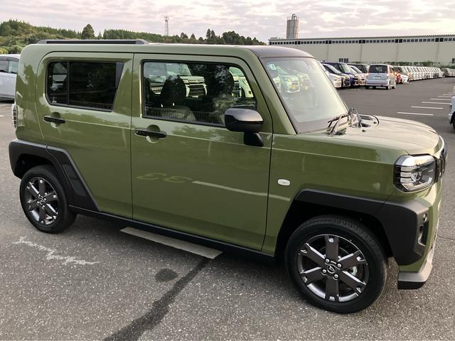 タフトＧ　ダーククロムベンチャー前後ダークガーニッシュ　ガラスルーフ　ルーフレール　１５インチアルミ　ＬＥＤヘッドライト＆フォグランプ　バックカメラ　シートヒーター　電動駐車ブレーキ　コーナーセンサー　衝突被害軽減ブレーキ（千葉県）の中古車