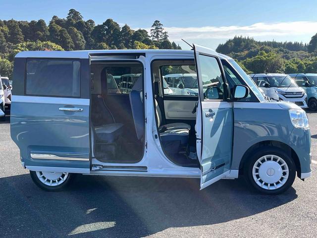 ムーヴキャンバスストライプスＧターボＬＥＤヘッドライト／両側電動スライドドア／アダプティブクルーズコントロール／コーナーセンサー／衝突回避支援システム／横滑り防止装置／オートライト／オートエアコン／電動格納ミラー／電動パーキングブレーキ（千葉県）の中古車