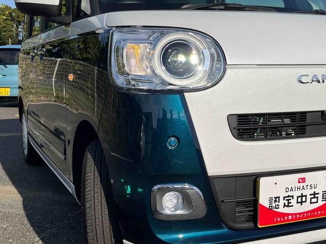 ムーヴキャンバスストライプスＧターボＬＥＤヘッドライト／両側電動スライドドア／アダプティブクルーズコントロール／コーナーセンサー／衝突回避支援システム／横滑り防止装置／オートライト／オートエアコン／電動格納ミラー／電動パーキングブレーキ（千葉県）の中古車