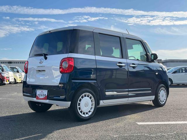 ムーヴキャンバスストライプスＧターボＬＥＤヘッドライト／両側電動スライドドア／アダプティブクルーズコントロール／コーナーセンサー／衝突回避支援システム／横滑り防止装置／オートライト／オートエアコン／電動格納ミラー／電動パーキングブレーキ（千葉県）の中古車