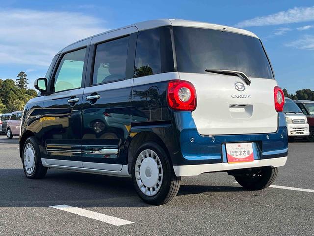 ムーヴキャンバスストライプスＧターボＬＥＤヘッドライト／両側電動スライドドア／アダプティブクルーズコントロール／コーナーセンサー／衝突回避支援システム／横滑り防止装置／オートライト／オートエアコン／電動格納ミラー／電動パーキングブレーキ（千葉県）の中古車