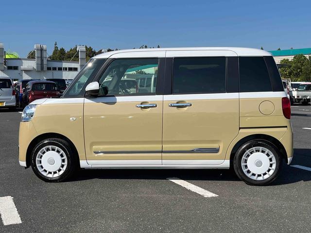 ムーヴキャンバスストライプスＧターボＬＥＤヘッドライト／両側電動スライドドア／アダプティブクルーズコントロール／コーナーセンサー／衝突回避支援システム／横滑り防止装置／オートライト／オートエアコン／電動格納ミラー／電動パーキングブレーキ（千葉県）の中古車