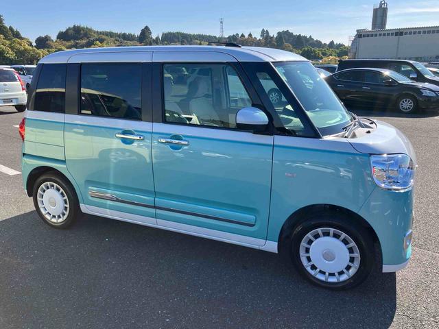 ムーヴキャンバスストライプスＧ両側電動スライドドア　ＬＥＤヘッドライト＆フォグランプ　シートヒーター　保温カップホルダー　電動駐車ブレーキ　バックカメラ　ステアリングスイッチ　コーナーセンサー　衝突被害軽減ブレーキ（千葉県）の中古車