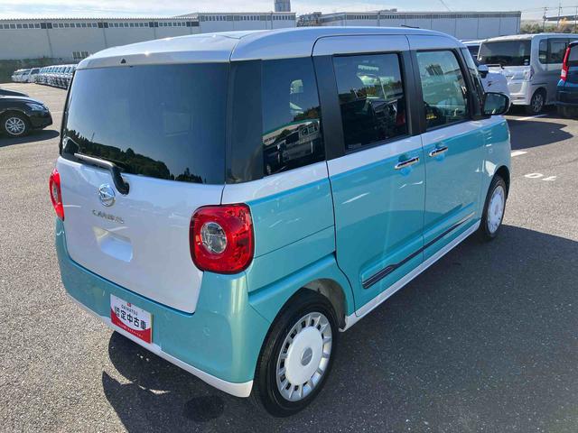 ムーヴキャンバスストライプスＧ両側電動スライドドア　ＬＥＤヘッドライト＆フォグランプ　シートヒーター　保温カップホルダー　電動駐車ブレーキ　バックカメラ　ステアリングスイッチ　コーナーセンサー　衝突被害軽減ブレーキ（千葉県）の中古車