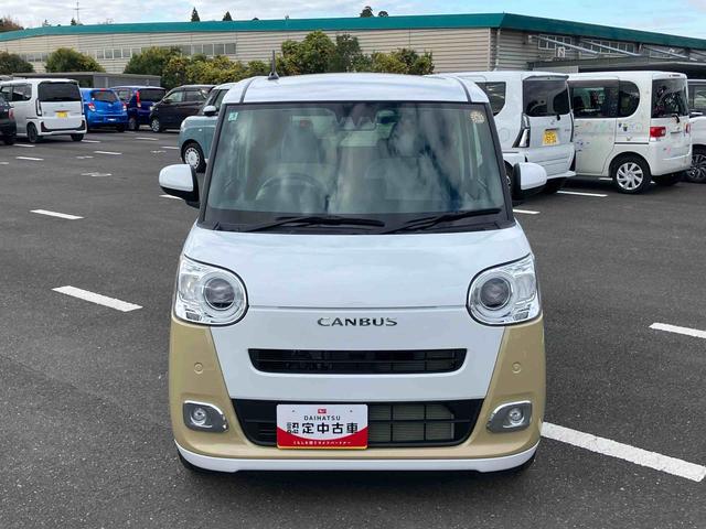 ムーヴキャンバスストライプスＧターボＬＥＤヘッドライト／両側電動スライドドア／アダプティブクルーズコントロール／コーナーセンサー／衝突回避支援システム／横滑り防止装置／オートライト／オートエアコン／電動格納ミラー／電動パーキングブレーキ（千葉県）の中古車