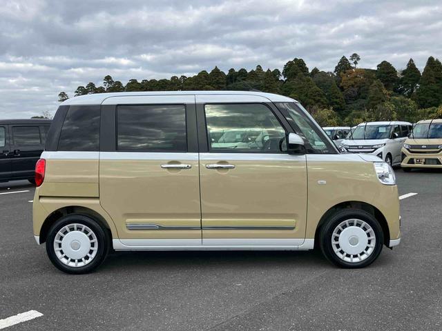 ムーヴキャンバスストライプスＧターボＬＥＤヘッドライト／両側電動スライドドア／アダプティブクルーズコントロール／コーナーセンサー／衝突回避支援システム／横滑り防止装置／オートライト／オートエアコン／電動格納ミラー／電動パーキングブレーキ（千葉県）の中古車