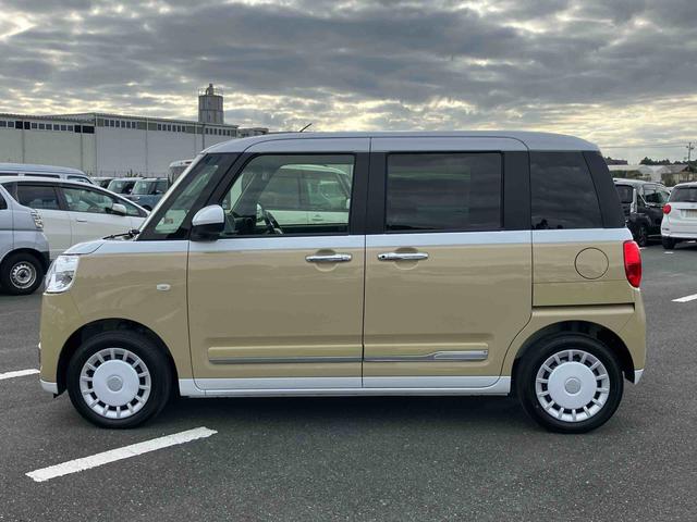 ムーヴキャンバスストライプスＧターボＬＥＤヘッドライト／両側電動スライドドア／アダプティブクルーズコントロール／コーナーセンサー／衝突回避支援システム／横滑り防止装置／オートライト／オートエアコン／電動格納ミラー／電動パーキングブレーキ（千葉県）の中古車