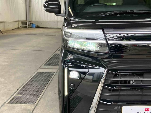 タントカスタムＸバックカメラ　両側電動スライドドア　１４インチアルミ　ＬＥＤヘッド＆フォグランプ　シートヒーター　電動駐車ブレーキ　オートライト　上下２段調節式デッキボード　コーナーセンサー　衝突被害軽減ブレーキ（千葉県）の中古車