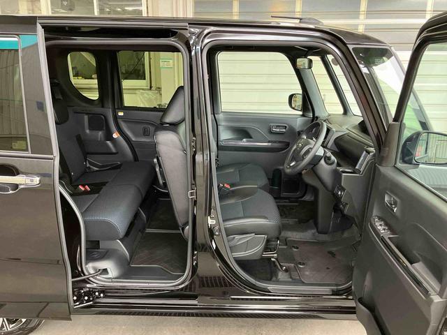 タントカスタムＸバックカメラ　両側電動スライドドア　１４インチアルミ　ＬＥＤヘッド＆フォグランプ　シートヒーター　電動駐車ブレーキ　オートライト　上下２段調節式デッキボード　コーナーセンサー　衝突被害軽減ブレーキ（千葉県）の中古車