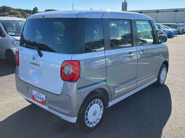 ムーヴキャンバスストライプスＧ両側電動スライドドア　ＬＥＤヘッドライト＆フォグランプ　シートヒーター　保温カップホルダー　電動駐車ブレーキ　バックカメラ　ステアリングスイッチ　コーナーセンサー　衝突被害軽減ブレーキ（千葉県）の中古車