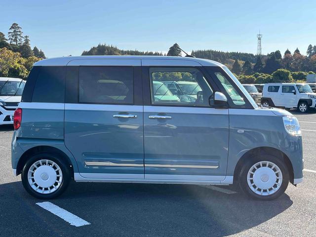 ムーヴキャンバスストライプスＧターボＬＥＤヘッドライト／両側電動スライドドア／アダプティブクルーズコントロール／コーナーセンサー／衝突回避支援システム／横滑り防止装置／オートライト／オートエアコン／電動格納ミラー／電動パーキングブレーキ（千葉県）の中古車