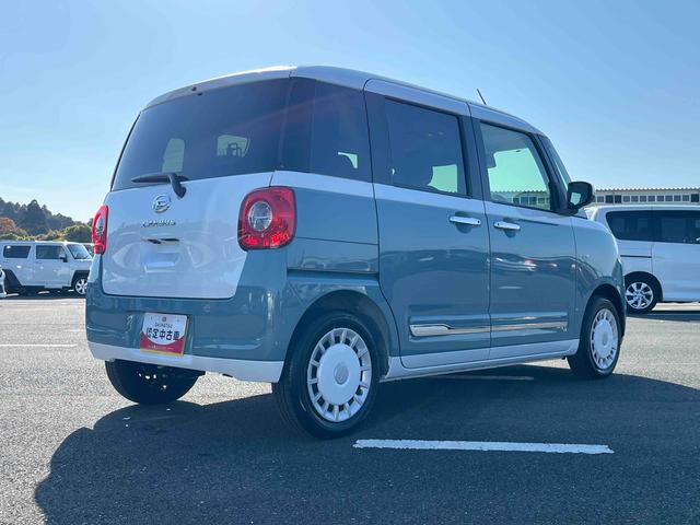 ムーヴキャンバスストライプスＧターボＬＥＤヘッドライト／両側電動スライドドア／アダプティブクルーズコントロール／コーナーセンサー／衝突回避支援システム／横滑り防止装置／オートライト／オートエアコン／電動格納ミラー／電動パーキングブレーキ（千葉県）の中古車