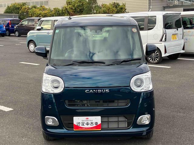 ムーヴキャンバスセオリーＧターボＬＥＤヘッドライト／両側電動スライドドア／アダプティブクルーズコントロール／コーナーセンサー／衝突回避支援システム／横滑り防止装置／オートライト／オートエアコン／電動格納ミラー／電動パーキングブレーキ（千葉県）の中古車