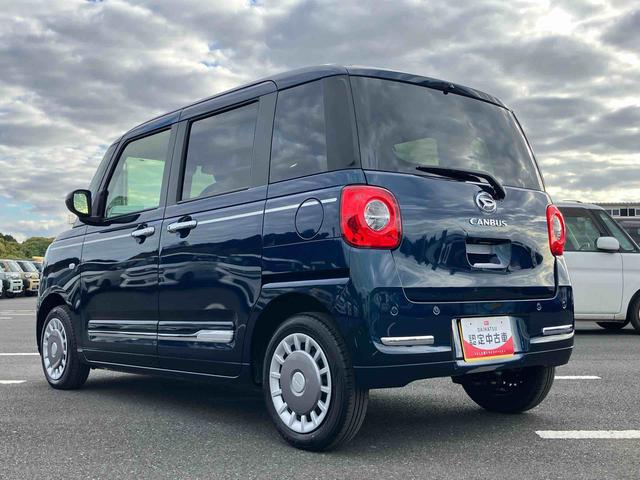 ムーヴキャンバスセオリーＧターボＬＥＤヘッドライト／両側電動スライドドア／アダプティブクルーズコントロール／コーナーセンサー／衝突回避支援システム／横滑り防止装置／オートライト／オートエアコン／電動格納ミラー／電動パーキングブレーキ（千葉県）の中古車