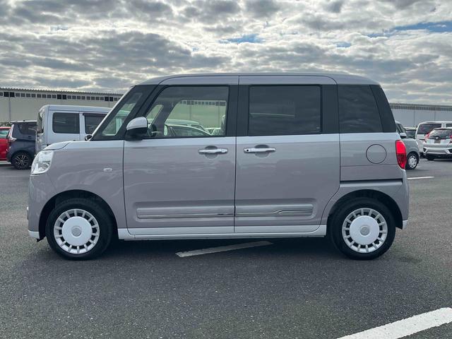 ムーヴキャンバスストライプスGターボLEDヘッドライト/両側電動スライドドア/アダプティブクルーズコントロール/コーナーセンサー/衝突回避支援システム/横滑り防止装置/オートライト/オートエアコン/電動格納ミラー/電動パーキングブレーキ(千葉県)の中古車