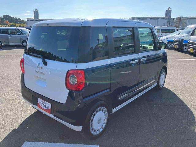 ムーヴキャンバスストライプスGターボLEDヘッドライト/両側電動スライドドア/アダプティブクルーズコントロール/コーナーセンサー/衝突回避支援システム/横滑り防止装置/オートライト/オートエアコン/電動格納ミラー/電動パーキングブレーキ(千葉県)の中古車