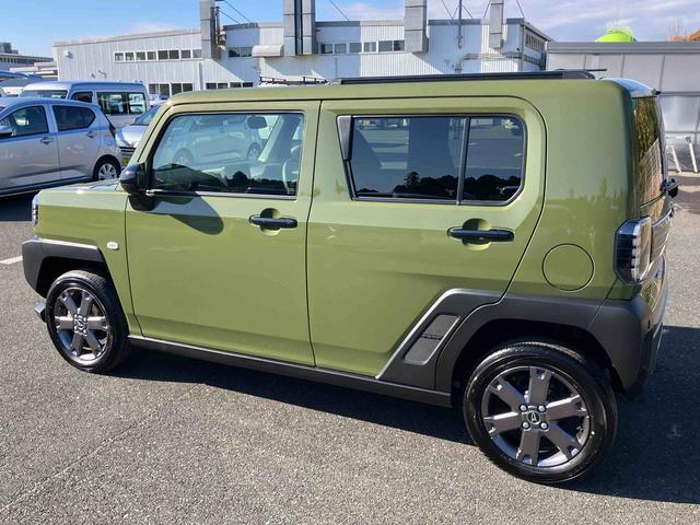 タフトGターボ ダーククロムベンチャー前後ダークガーニッシュ ガラスルーフ ルーフレール 15インチアルミ LEDヘッドライト&フォグランプ バックカメラ シートヒーター 電動駐車ブレーキ 自動追従クルコン 衝突被害軽減ブレーキ(千葉県)の中古車