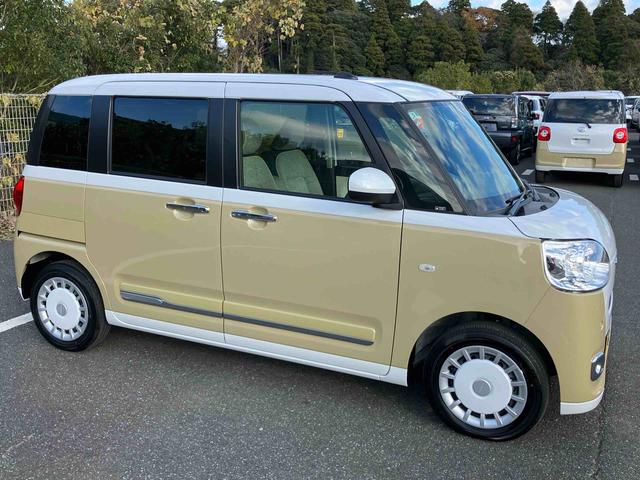 ムーヴキャンバスストライプスGターボ両側電動スライドドア LEDヘッドライト&フォグランプ シートヒーター 保温カップホルダー 電動駐車ブレーキ バックカメラ ステアリングスイッチ 自動追従クルコン 衝突被害軽減ブレーキ(千葉県)の中古車