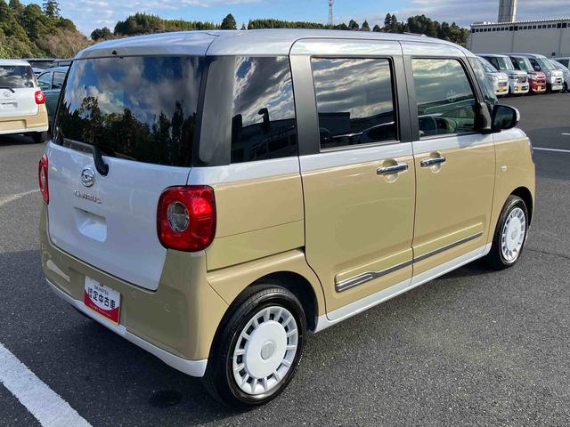 ムーヴキャンバスストライプスGターボ両側電動スライドドア LEDヘッドライト&フォグランプ シートヒーター 保温カップホルダー 電動駐車ブレーキ バックカメラ ステアリングスイッチ 自動追従クルコン 衝突被害軽減ブレーキ(千葉県)の中古車